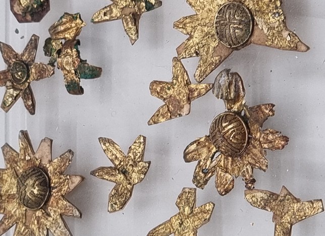 Gilded botanical detail
